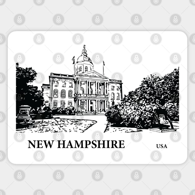 New Hampshire State USA Sticker by Lakeric